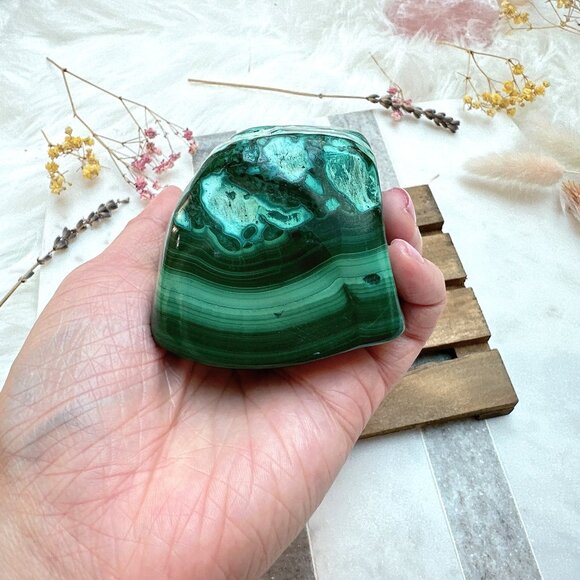 Malachite with Chrysocolla Free Form - Picture 7 of 7